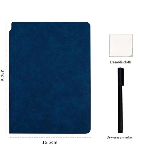 Caderno reutilizável A5 (extras: canetas e apagador)